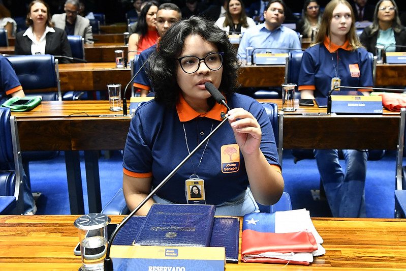 Educação_aluna Hagnes Rodrigues_representante do Amazonas em 2023_Foto_Edilson Rodrigues_Agência Senado